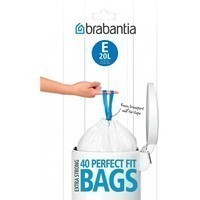 Комплект Brabantia Ведро для мусора 12 л + Набор мусорных пакетов E 20 л 40 шт