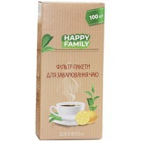 Фильтр-пакеты для чая Happy family 100 шт FLP001
