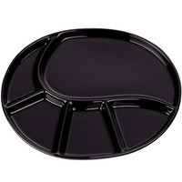 Тарелка для фондю Kela Vroni керамическая, 38х22х2,5 см, черная 67405